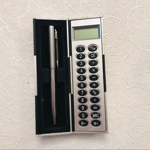 NEW Compact calculator and pen Set